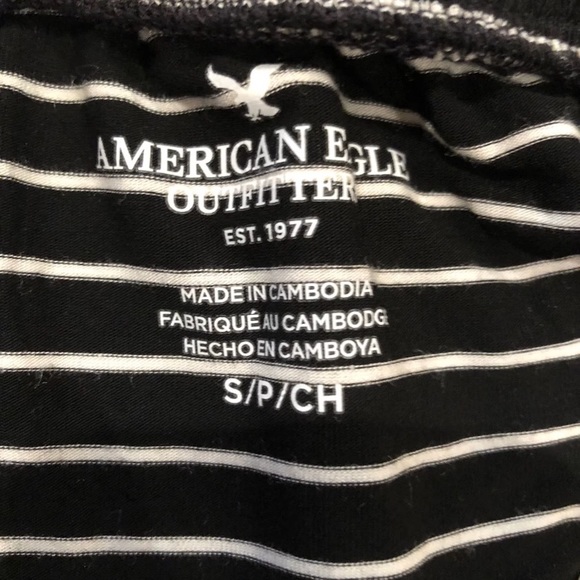 Black and white stripe off the shoulder top - Picture 2 of 4